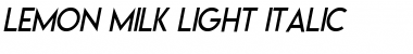 Lemon/Milk light italic Font
