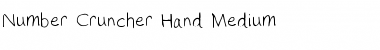Number Cruncher Hand Font