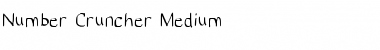 Number Cruncher Medium Font