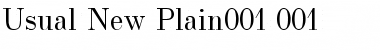Usual New Plain Font