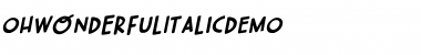 Oh Wonderful Italic DEMO Font