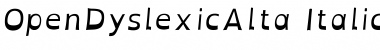 OpenDyslexicAlta Italic Font