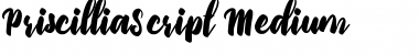 Priscillia Script Medium Font