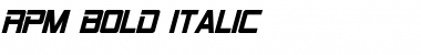 RPM Bold Italic Font