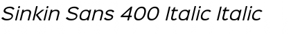 Sinkin Sans 400 Italic Font