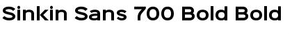 Sinkin Sans 700 Bold Font