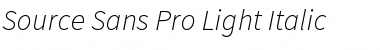 Source Sans Pro Light Italic