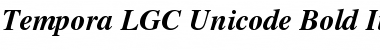 Tempora LGC Uni BoldItalic Font