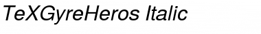 TeX Gyre Heros Italic Font