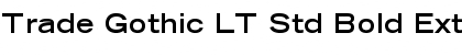 Trade Gothic LT Std Bold Extended Font