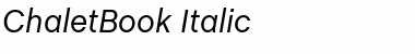 ChaletBook Italic Font