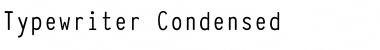 Typewriter_Condensed Regular Font