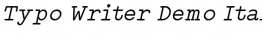 Typo Writer Demo Italic Font