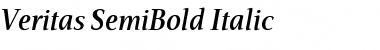 Veritas-SemiBold Italic Font