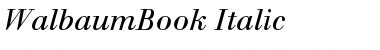 Berthold Walbaum Book Italic Font