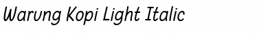 Warung Kopi Light Font