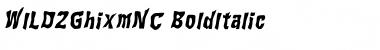 WILD2 Ghixm NC Bold Italic Font