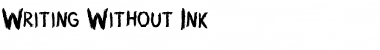 Writing Without Ink Regular Font