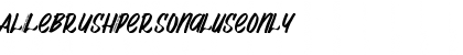 Al_Lebrush_PersonalUseOnly Regular Font