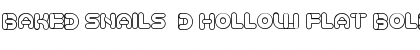 Baked Snails 3D Hollow Flat Bold Font