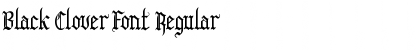 Black Clover Font Font