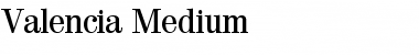 Valencia-Medium Regular Font