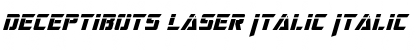 Download Deceptibots Laser Italic Font