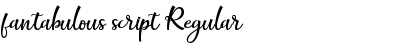 fantabulous script Regular Font
