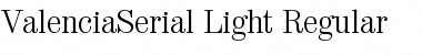 ValenciaSerial-Light Regular Font