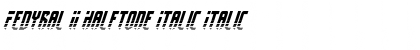 Fedyral II Halftone Italic Font
