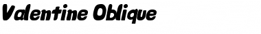Valentine Oblique Font