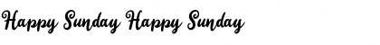 Happy Sunday Happy Sunday Font