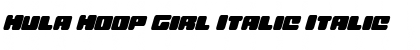 Hula Hoop Girl Italic Font