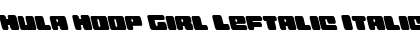 Hula Hoop Girl Leftalic Font