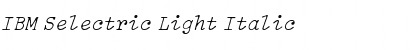 IBM Selectric Light Italic