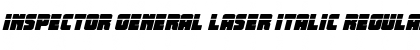Download Inspector General Laser Italic Font