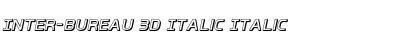 Inter-Bureau 3D Italic Italic Font