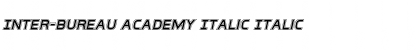 Inter-Bureau Academy Italic Font