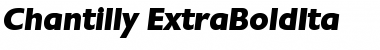 Chantilly-ExtraBoldIta Regular Font