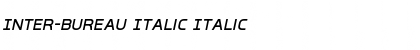 Inter-Bureau Italic Italic Font