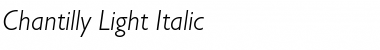 Chantilly-Light Italic Font