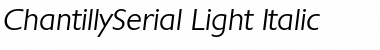 ChantillySerial-Light Font