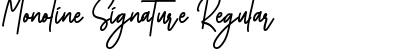 Monoline Signature Regular Font