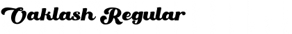 Oaklash Regular Font