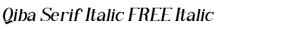 Qiba Serif Italic FREE Font