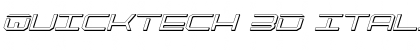 QuickTech 3D Italic Font