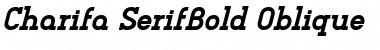 Charifa SerifBold Oblique Font
