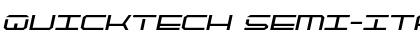 QuickTech Semi-Italic Font