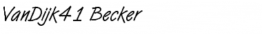 VanDijk41 Becker Regular Font