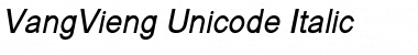 VangVieng Unicode Italic Font